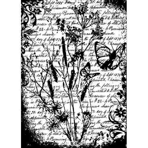 Stampers Anonymous - Tim Holtz - ATC - Cling Mounted Rubber Stamp Set - Flutter