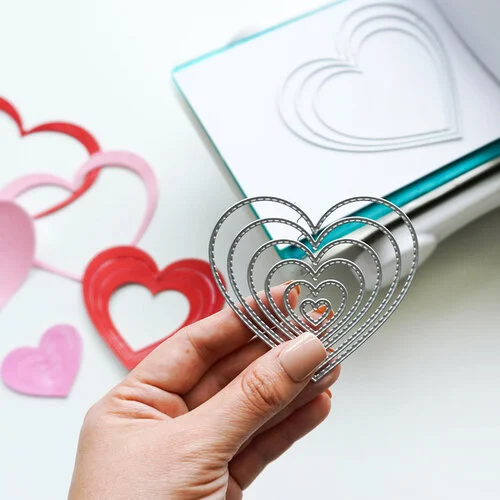 Catherine Pooler Designs - One Plus One Collection - Dies - Nested Stitched Hearts
