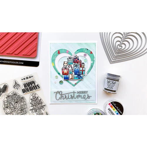 Catherine Pooler Designs - One Plus One Collection - Dies - Nested Stitched Hearts