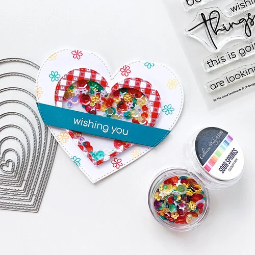 Catherine Pooler Designs - One Plus One Collection - Dies - Nested Stitched Hearts