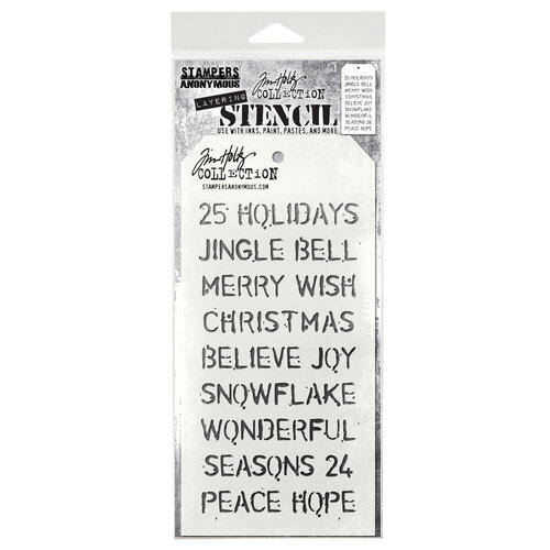 Stampers Anonymous - Tim Holtz - Layering Stencil - Christmas