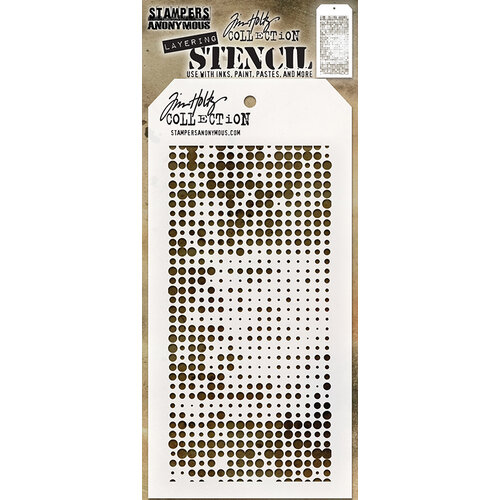 Stampers Anonymous - Tim Holtz - Layering Stencil - Halftone 1 Stampers Anonymous - Tim Holtz - Layering Stencil - Halftone