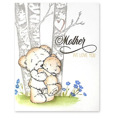 Penny Black - Blooming Collection - Clear Photopolymer Stamps - Mama Bear
