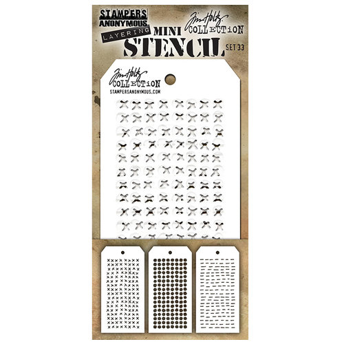 Stampers Anonymous - Tim Holtz - Layering Stencils - Mini Set 33 1 Stampers Anonymous - Tim Holtz - Layering Stencils - Mini Set 33