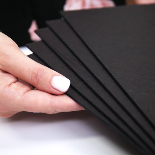 Scrapbook.com - 12 x 12 Chipboard - 2X Heavy - 90pt - Black - 2 Sheets