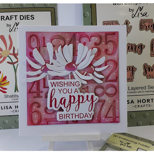 Lisa Horton Crafts - 3D Embossing Folder - Numerical 2 Lisa Horton Crafts - 3D Embossing Folder - Numerical