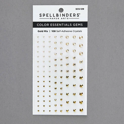 Spellbinders - Color Essentials Gems - Gold Mix 1 Spellbinders - Color Essentials Gems - Gold Mix