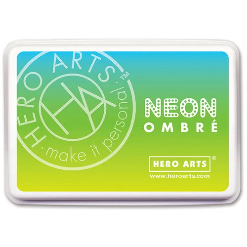 Hero Arts - Ombre Ink Pad - Neon Chartreuse to Blue 1 Hero Arts - Ombre Ink Pad - Neon Chartreuse to Blue
