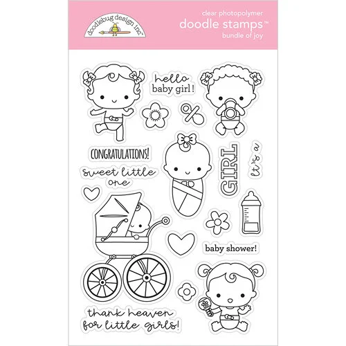 Doodlebug Design - Bundle of Joy Collection - Clear Photopolymer Stamps