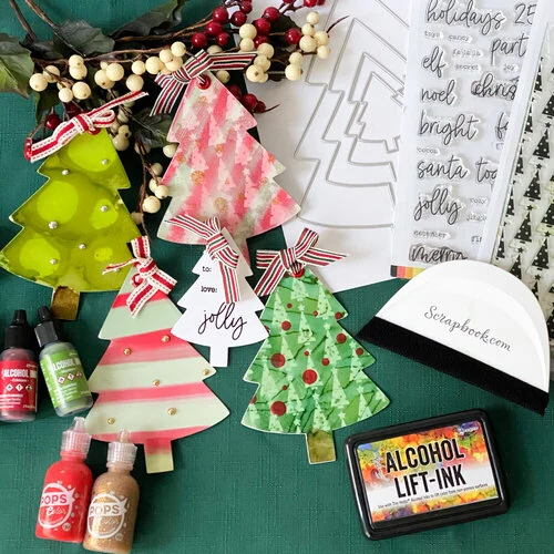 Scrapbook.com - Clear Photopolymer Stamp Set - Slimline Mod Trees