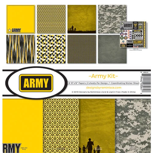 Reminisce - Army Collection - 12 x 12 Collection Kit 1 Reminisce - Army Collection - 12 x 12 Collection Kit