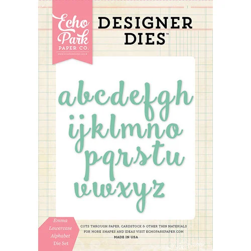 Echo Park - Designer Dies - Emma Lowercase Alphabet 1 Echo Park - Designer Dies - Emma Lowercase Alphabet