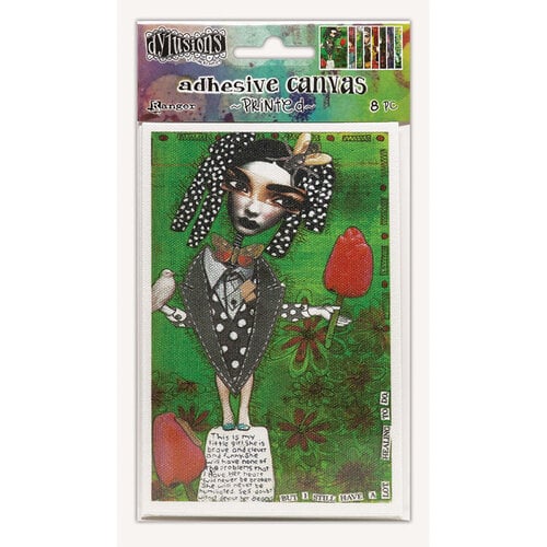 Ranger Ink - Dylusions Adhesive Canvas - Set 3 - 8 Sheets