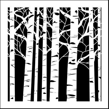The Crafter's Workshop - 12 x 12 Stencils - Aspen Trees
