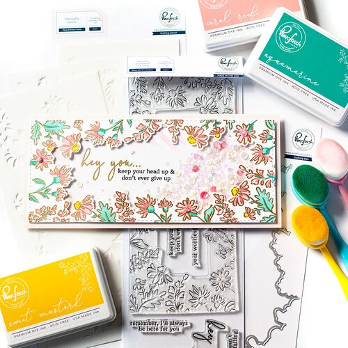 Pinkfresh Studio - Layering Stencils - Slimline - Daisy