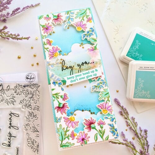 Pinkfresh Studio - Layering Stencils - Slimline - Daisy
