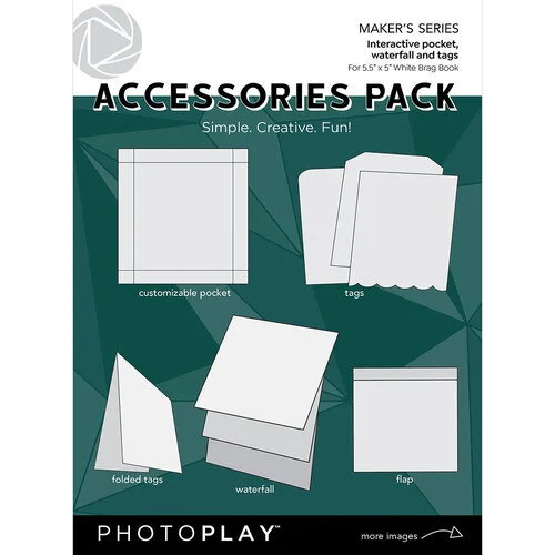 PhotoPlay - Maker's Series Collection - Brag Book Accessory Pack - White 1 PhotoPlay - Maker's Series Collection - Brag Book Accessory Pack - White