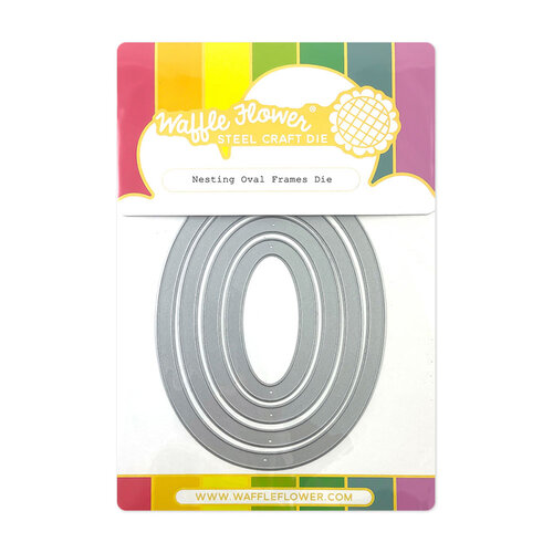 Waffle Flower Crafts - Craft Dies - Nesting Oval Frames 1 Waffle Flower Crafts - Craft Dies - Nesting Oval Frames