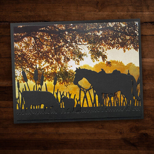 Paper Rose - Dies - Horse & Cows Border