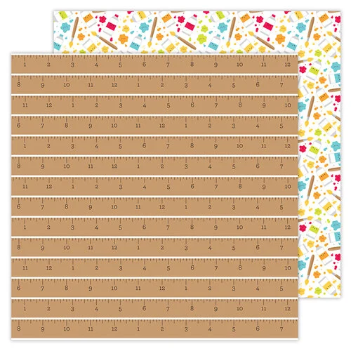 Doodlebug Design - School Days - 12 x 12 Double Sided Paper - Good Measure 1 Doodlebug Design - School Days - 12 x 12 Double Sided Paper - Good Measure