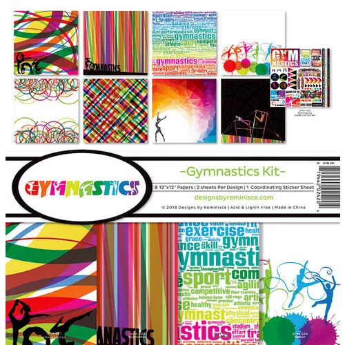 Reminisce - Gymnastics Collection - 12 x 12 Collection Kit 1 Reminisce - Gymnastics Collection - 12 x 12 Collection Kit