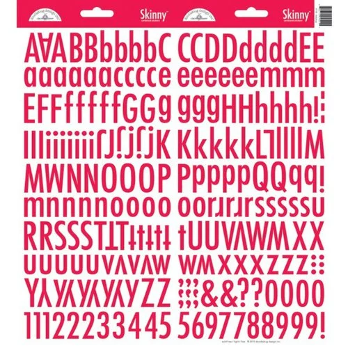 Doodlebug Design - Cardstock Stickers - Skinny Alphabet - Ladybug 1 Doodlebug Design - Cardstock Stickers - Skinny Alphabet - Ladybug