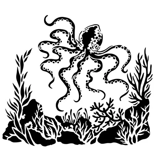 The Crafter's Workshop - 6 x 6 Stencils - Mini Octopus 1 The Crafter's Workshop - 6 x 6 Stencils - Mini Octopus