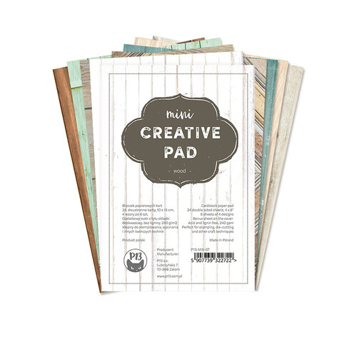 P13 - 4 x 6 Paper Pad - Mini Creative Pad - Wood