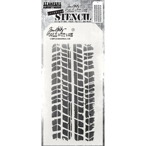Stampers Anonymous - Tim Holtz - Layering Stencil - Treads 1 Stampers Anonymous - Tim Holtz - Layering Stencil - Treads