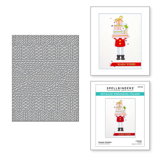 Spellbinders - Embossing Folder - Sweater Weather 3 Spellbinders - Embossing Folder - Sweater Weather
