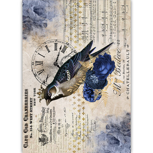 Dress My Craft - Transfer Me - Bird With Clock