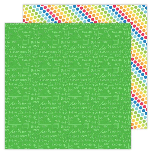 Doodlebug Design - School Days - 12 x 12 Double Sided Paper - Arithmetic