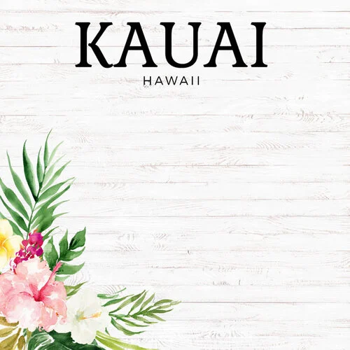 Scrapbook Customs - Vacay Collection - 12 x 12 Double Sided Paper - Kauai