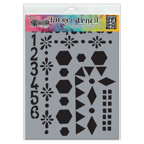 Ranger Ink - Dylusions Stencils - Large - Number Frame 1 Ranger Ink - Dylusions Stencils - Large - Number Frame
