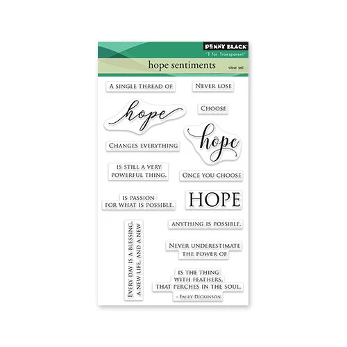 Penny Black - Clear Photopolymer Stamps - Hope Sentiments 1 Penny Black - Clear Photopolymer Stamps - Hope Sentiments