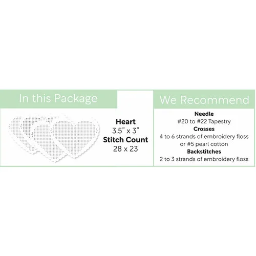 Waffle Flower Crafts - Stitchable Cards Collection - Perforated Pinking Heart Shapes