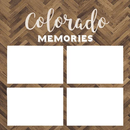 Scrapbook Customs - 12 x 12 Specialty Papers - Laser Photo Overlay - Colorado