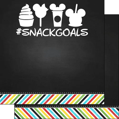 Scrapbook Customs - Magical Collection - 12 x 12 Double Sided Paper - Magical Snack Goals 1 Scrapbook Customs - Magical Collection - 12 x 12 Double Sided Paper - Magical Snack Goals