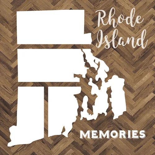 Scrapbook Customs - 12 x 12 Specialty Papers - Laser Photo Overlay - Rhode Island