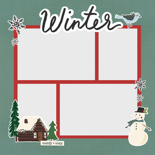 Simple Stories - Simple Pages Collection - Page Pieces - Winter 4 Simple Stories - Simple Pages Collection - Page Pieces - Winter