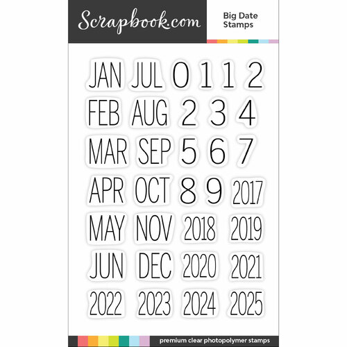 Scrapbook.com - Clear Photopolymer Stamp Set - Big Date Stamp Bundle 2 Scrapbook.com - Clear Photopolymer Stamp Set - Big Date Stamp Bundle