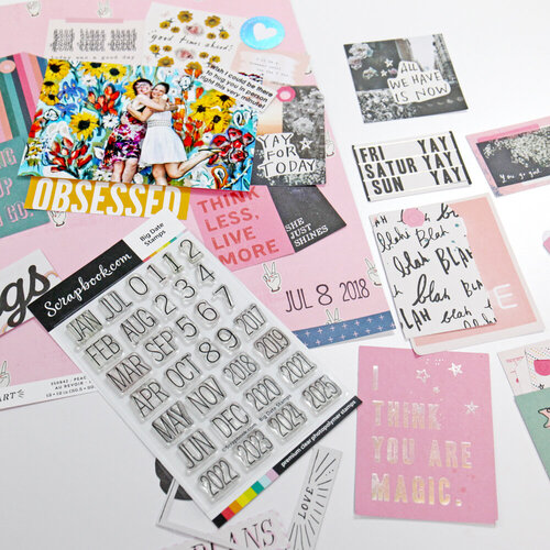 Scrapbook.com - Clear Photopolymer Stamp Set - Big Date Stamp Bundle 6 Scrapbook.com - Clear Photopolymer Stamp Set - Big Date Stamp Bundle