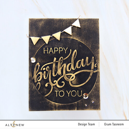 Altenew - Debossing Folder - Modern Birthday Faux Letterpress