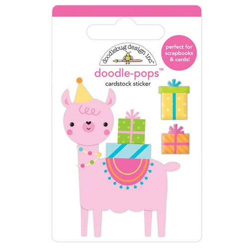 Doodlebug Design - Hey Cupcake Collection - Stickers - Doodle-Pops - Party Llama 1 Doodlebug Design - Hey Cupcake Collection - Stickers - Doodle-Pops - Party Llama