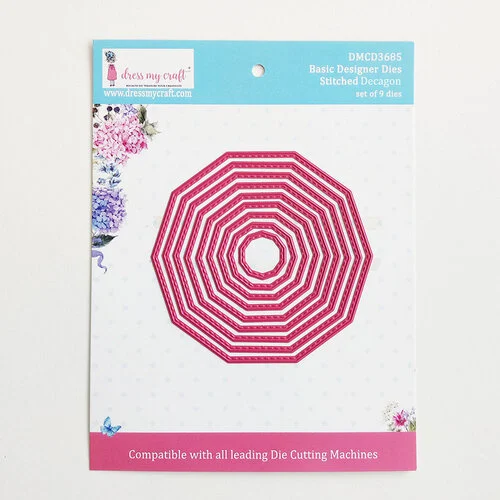 Dress My Craft - Dies - Stitched Decagon 1 Dress My Craft - Dies - Stitched Decagon