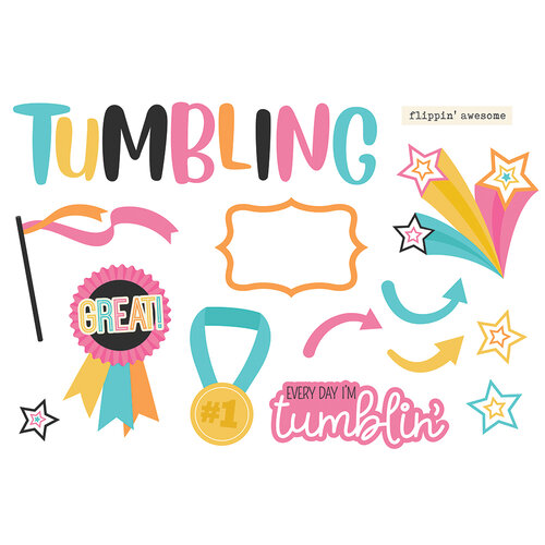 Simple Stories - Simple Pages Collection - Page Pieces - Tumbling 2 Simple Stories - Simple Pages Collection - Page Pieces - Tumbling