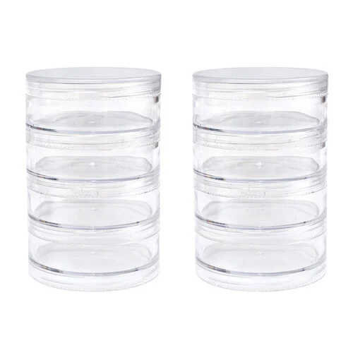 We R Makers - Storage Bottles - Large Screw Stack Jars - 8 Pack