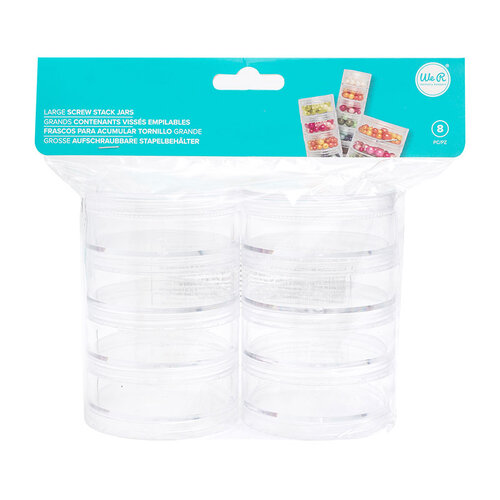 We R Makers - Storage Bottles - Large Screw Stack Jars - 8 Pack