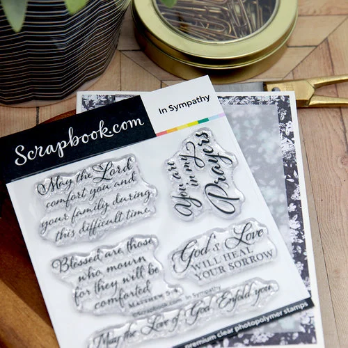 Scrapbook.com - Clear Photopolymer Stamp Set - In Sympathy