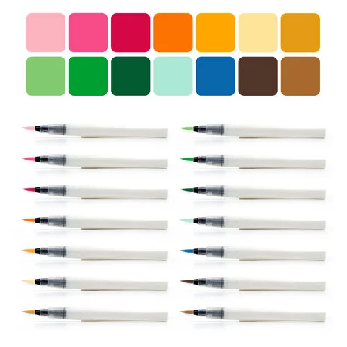 Scrapbook.com - Lustre Brush Marker Bundle - Complete Collection - 14 Pack